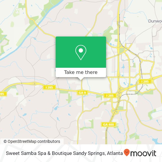 Sweet Samba Spa & Boutique Sandy Springs map