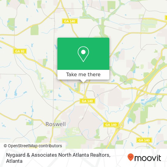 Nygaard & Associates North Atlanta Realtors map