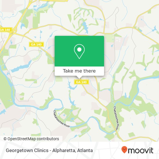 Mapa de Georgetown Clinics - Alpharetta