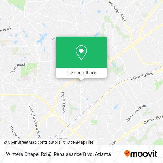 Winters Chapel Rd @ Renaissance Blvd map