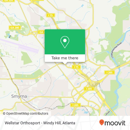 Wellstar Orthosport - Windy Hill map