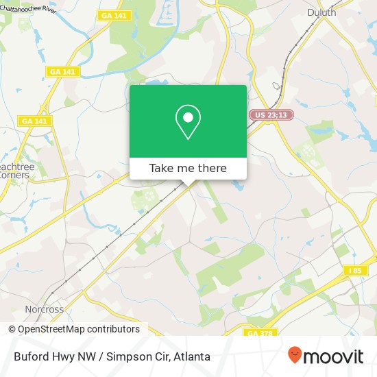 Buford Hwy NW / Simpson Cir map