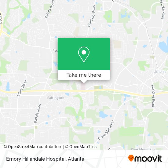 Emory Hillandale Hospital map