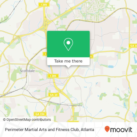 Perimeter Martial Arts and Fitness Club map