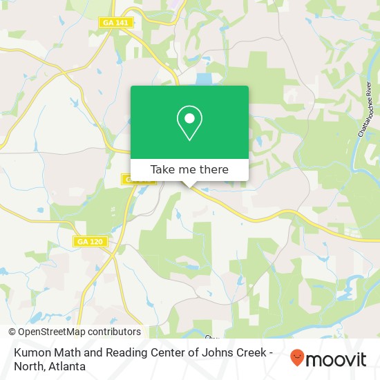 Kumon Math and Reading Center of Johns Creek - North map