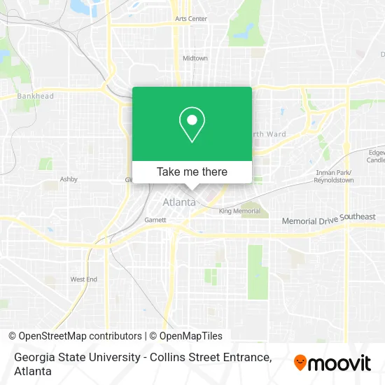 Georgia State University - Collins Street Entrance map