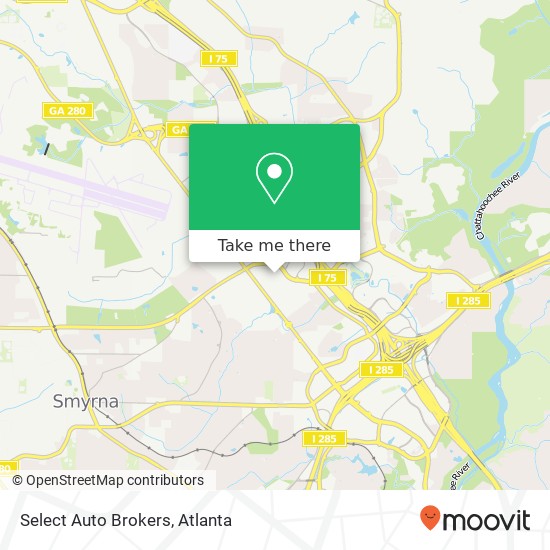 Select Auto Brokers map