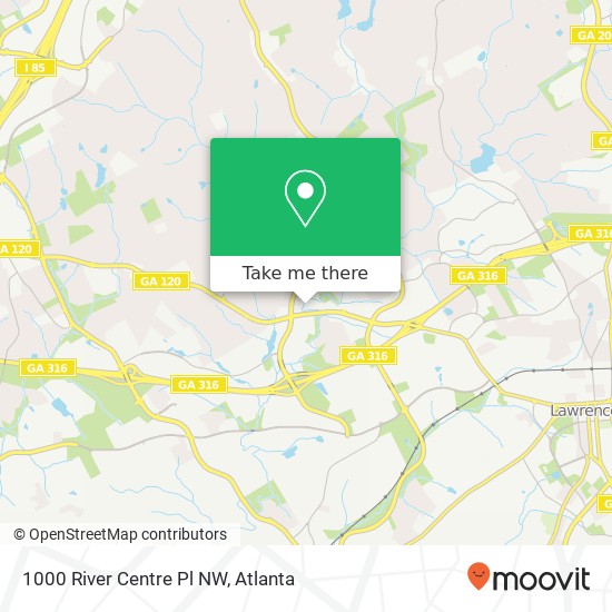 Mapa de 1000 River Centre Pl NW