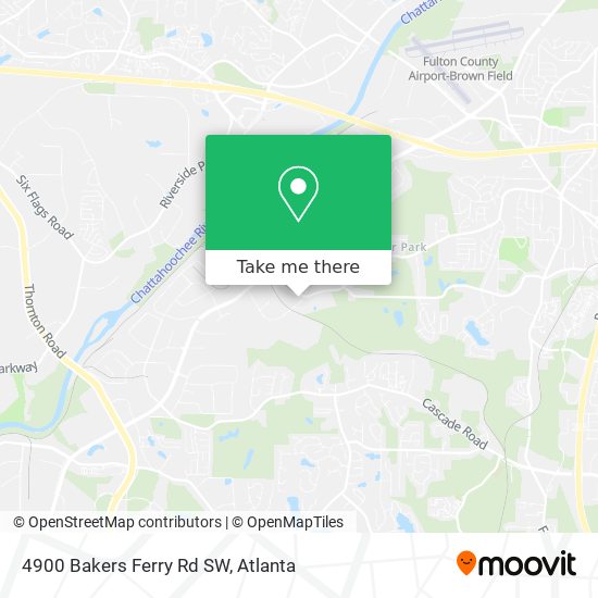 Mapa de 4900 Bakers Ferry Rd SW