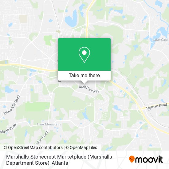 Marshalls-Stonecrest Marketplace (Marshalls Department Store) map