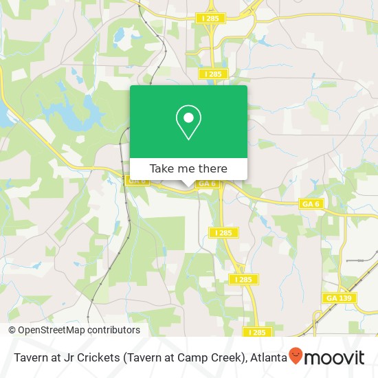 Mapa de Tavern at Jr Crickets (Tavern at Camp Creek)