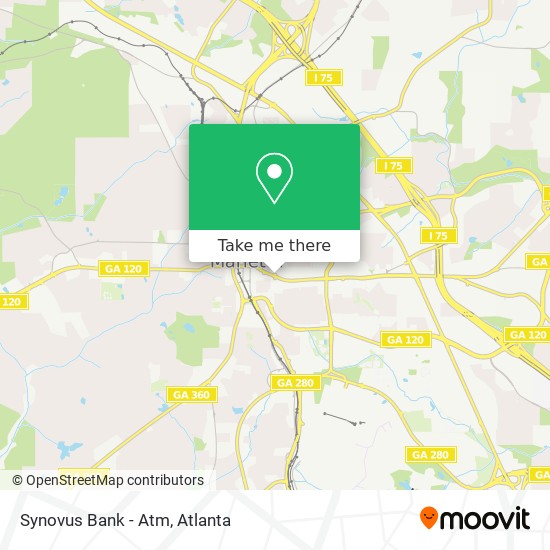 Mapa de Synovus Bank - Atm