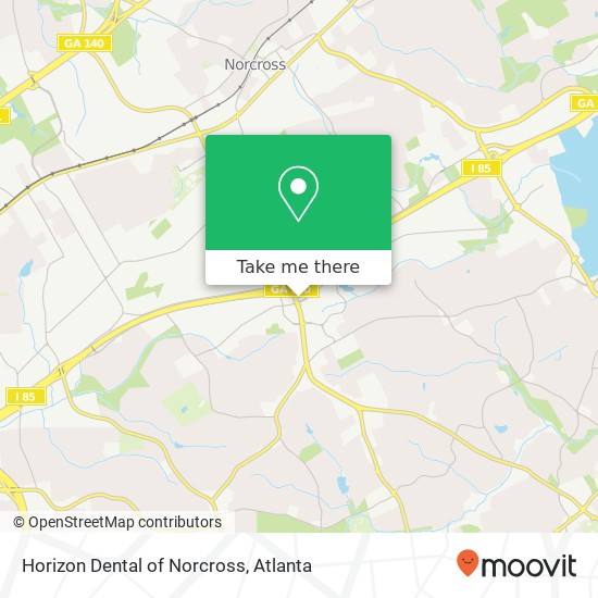 Horizon Dental of Norcross map