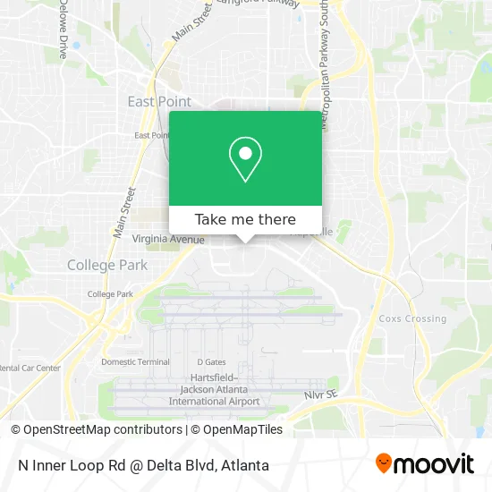 N Inner Loop Rd @ Delta Blvd map