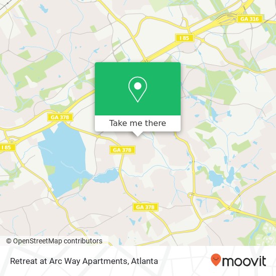 Retreat at Arc Way Apartments map