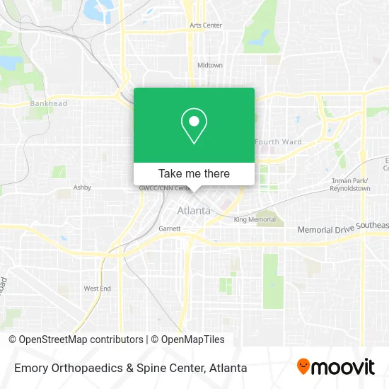 Emory Orthopaedics & Spine Center map