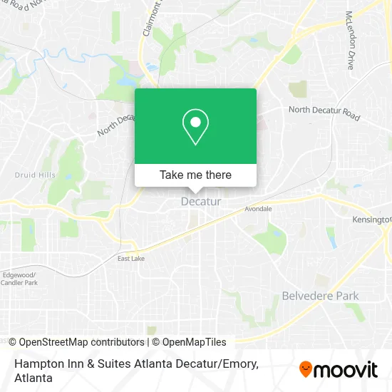 Hampton Inn & Suites Atlanta Decatur / Emory map