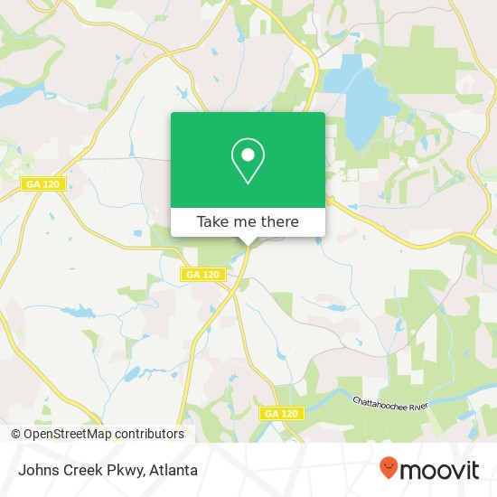 Mapa de Johns Creek Pkwy