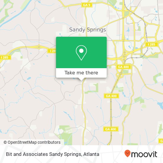 Bit and Associates Sandy Springs map