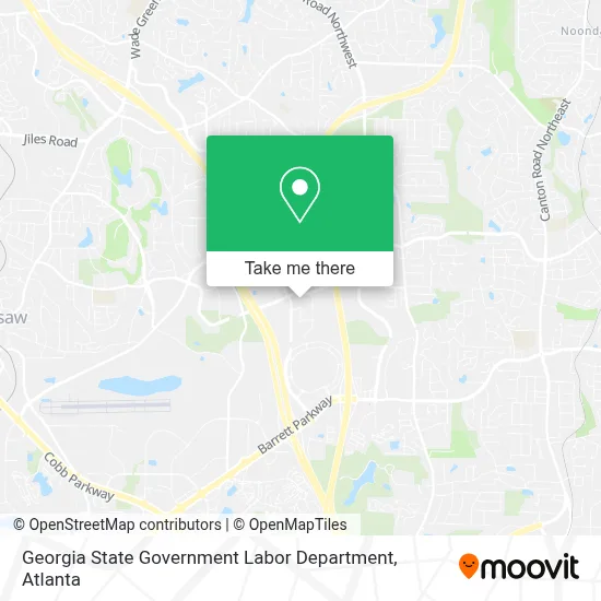 Georgia State Government Labor Department map