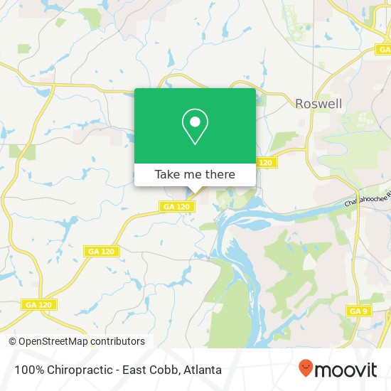 100% Chiropractic - East Cobb map