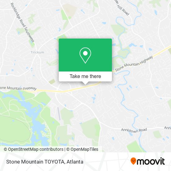 Stone Mountain TOYOTA map