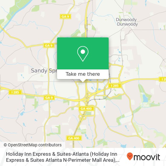 Mapa de Holiday Inn Express & Suites-Atlanta (Holiday Inn Express & Suites Atlanta N-Perimeter Mall Area)