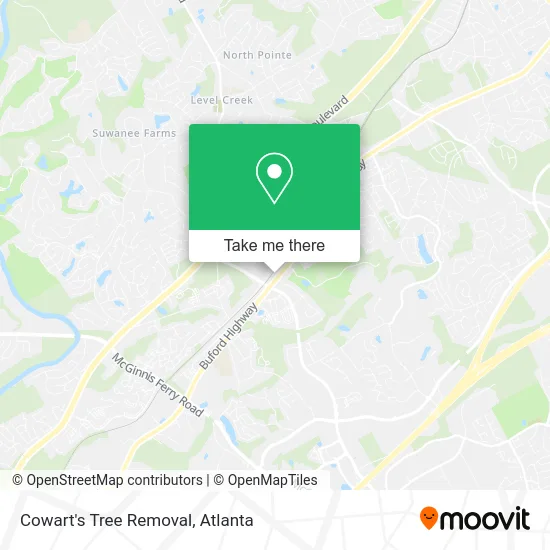 Cowart's Tree Removal map