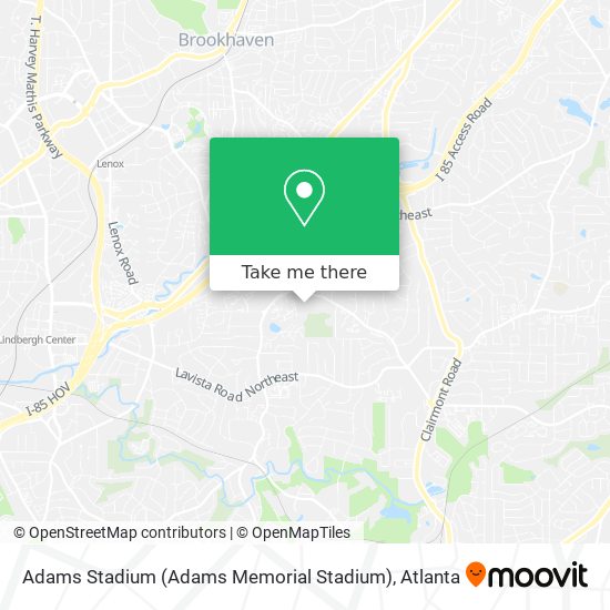 Mapa de Adams Stadium (Adams Memorial Stadium)