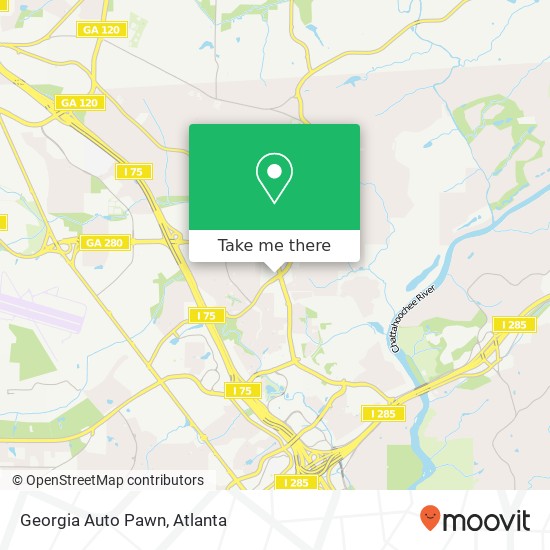 Mapa de Georgia Auto Pawn