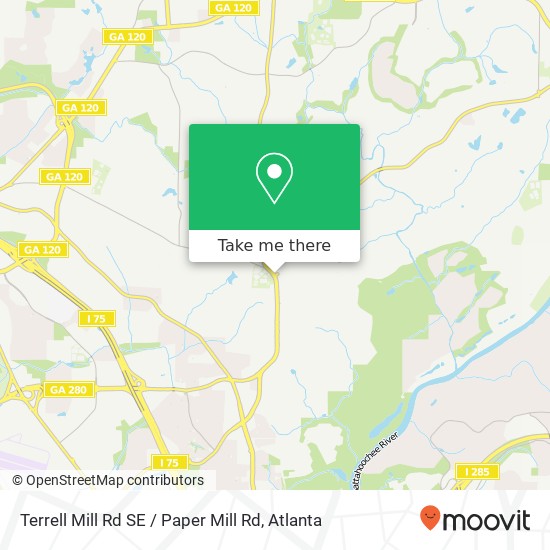 Terrell Mill Rd SE / Paper Mill Rd map