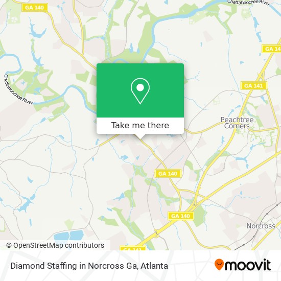 Diamond Staffing in Norcross Ga map