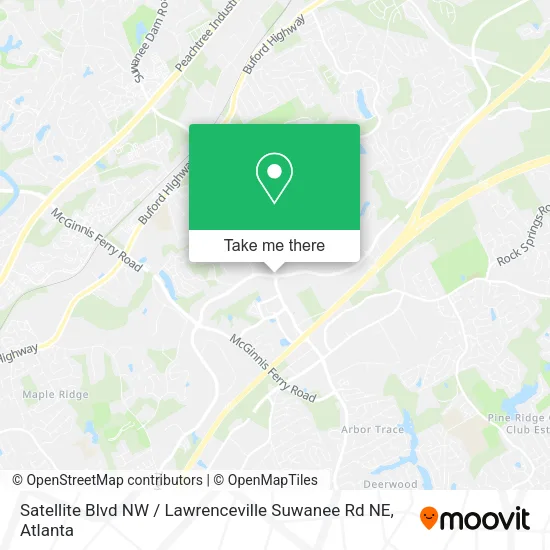 Mapa de Satellite Blvd NW / Lawrenceville Suwanee Rd NE