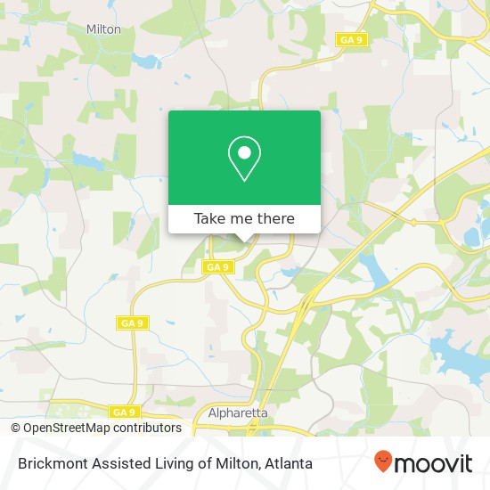 Mapa de Brickmont Assisted Living of Milton