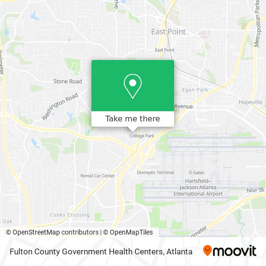 Mapa de Fulton County Government Health Centers