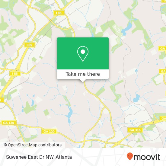 Suwanee East Dr NW map