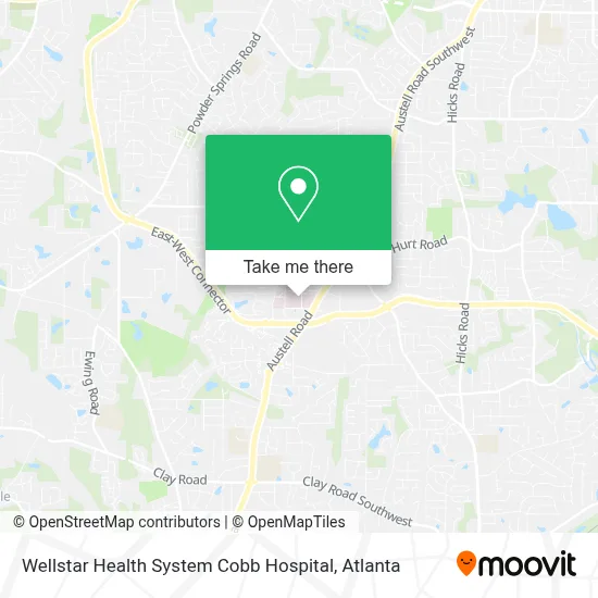 Wellstar Health System Cobb Hospital map