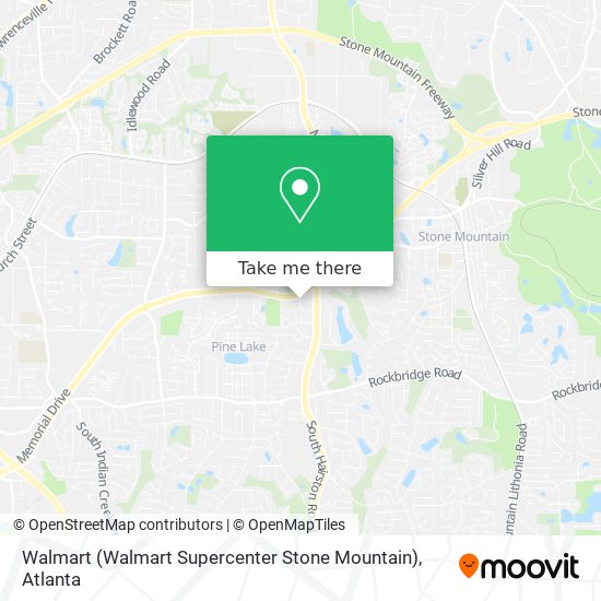 Mapa de Walmart (Walmart Supercenter Stone Mountain)