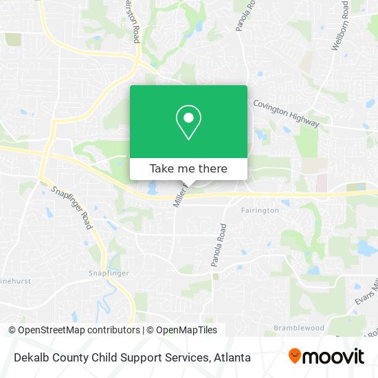 Dekalb County Child Support Services map