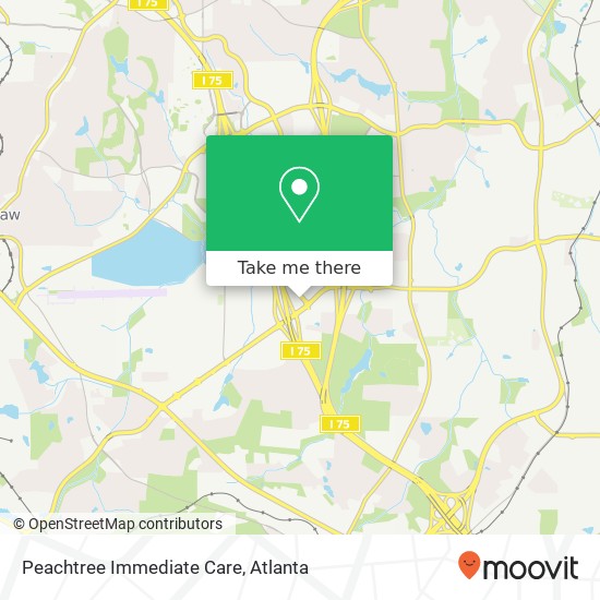 Mapa de Peachtree Immediate Care