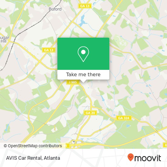 Mapa de AVIS Car Rental