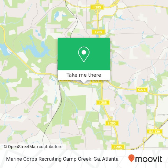 Mapa de Marine Corps Recruiting Camp Creek, Ga