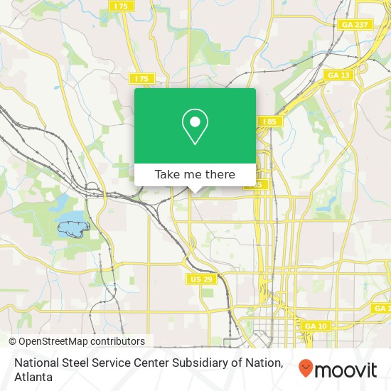 Mapa de National Steel Service Center Subsidiary of Nation