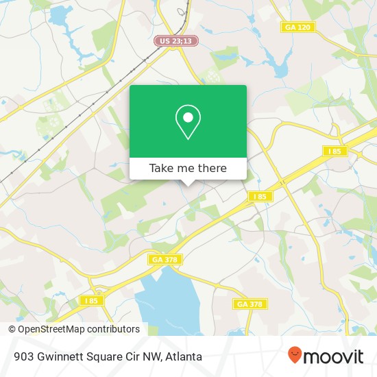 903 Gwinnett Square Cir NW map