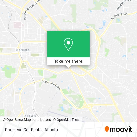 Mapa de Priceless Car Rental