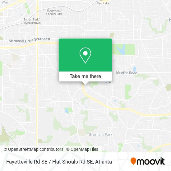 Mapa de Fayetteville Rd SE / Flat Shoals Rd SE