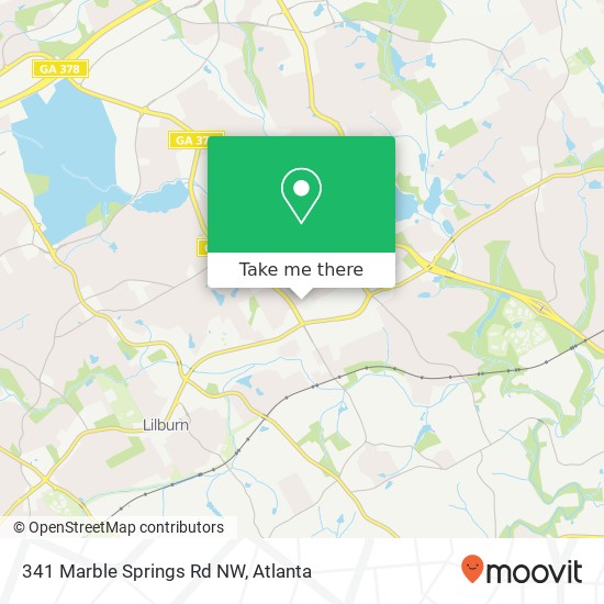 Mapa de 341 Marble Springs Rd NW