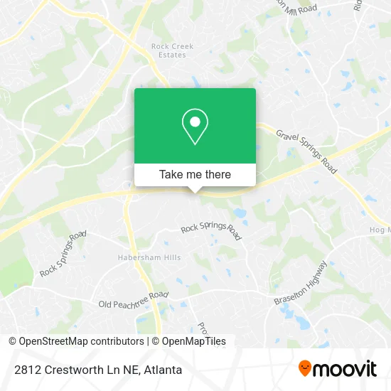 2812 Crestworth Ln NE map