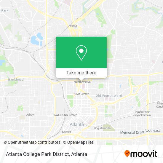 Mapa de Atlanta College Park District