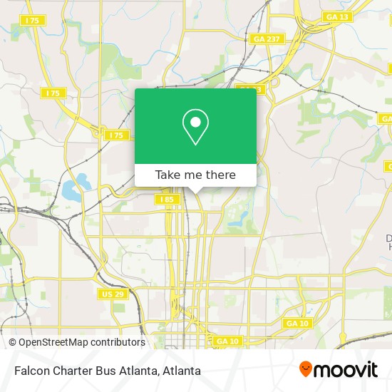 Mapa de Falcon Charter Bus Atlanta